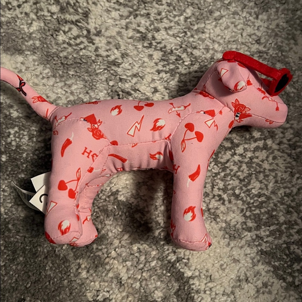 Victoria’s Secret PINK Valentine’s Day mini dog, pink with heart glasses NWOT! - Picture 3 of 5